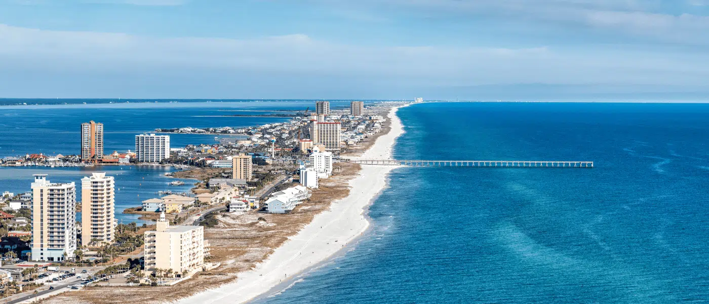 Car title loan Pensacola FL beach view.